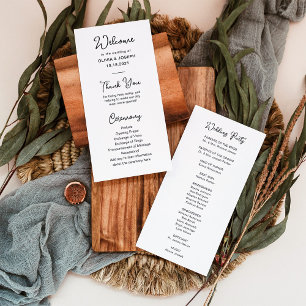 Zoet en grillig zwart en wit   Bruiloft Programma