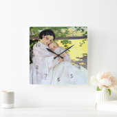 "Zoet en laag" Vierkante Klok (Huis)