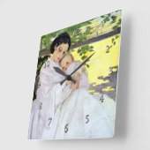 "Zoet en laag" Vierkante Klok (Hoek)