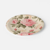 Zoet Engels Rozen Papieren Bordje (Gekanteld)