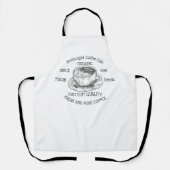 Zoet gebrand koffiebeker, wit schort (Voorkant)