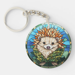 Zoet Glas in lood egel Sleutelhanger