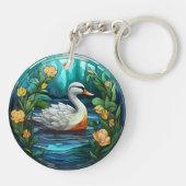 Zoet Glas in lood Wilde Eenden Sleutelhanger (Achterkant)