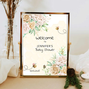Zoet het baby shower-welkomstteken. poster