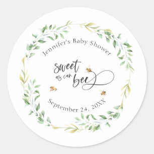 Zoet hoe je Baby shower op maat kunt maken Ronde Sticker