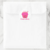 Zoet Huis voor Cupcakes Ronde Sticker (Tas)