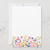 Zoet Kleurrijk Wildflower Bloemen Baby shower Kaart (Achterkant)
