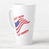 Zoet land van vrijheid latte mok (Linkerhoek)