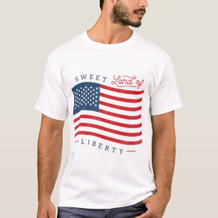 Zoet Land van Vrijheid Patriottisch Heren T-shirt