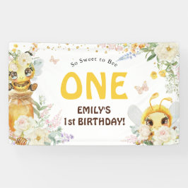 Zoet om één te zijn 1e verjaardag spandoek