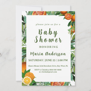 Zoet Oranje Baby shower Kaart