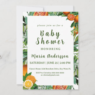 Zoet Oranje Baby shower Kaart