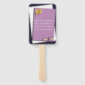 Zoet Paarse Elegant Afstuderen Handwaaier (Achterkant)