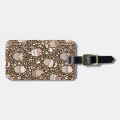 Zoet patroon gemaakt van smaakvolle cupcakes bagagelabel (Voorkant horizontaal)