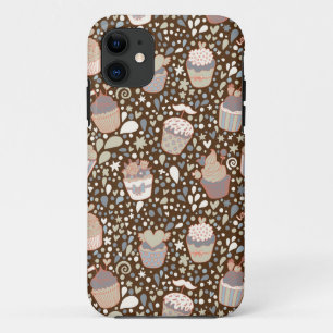 Zoet patroon gemaakt van smaakvolle cupcakes iPhone 11 hoesje