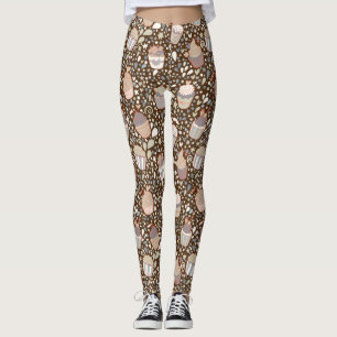 Zoet patroon gemaakt van smaakvolle cupcakes leggings