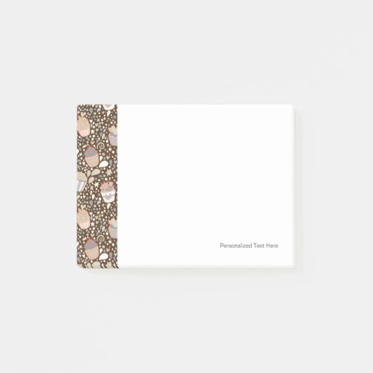 Zoet patroon gemaakt van smaakvolle cupcakes post-it® notes (Voorkant)