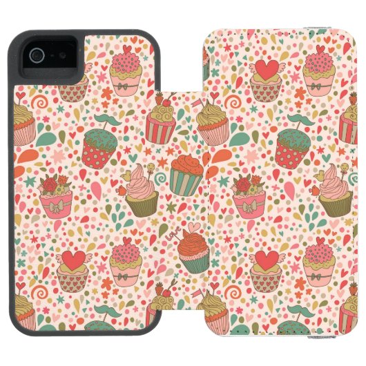 Zoet patroon incipio iPhone portemonnee hoesje (Agenda Open)