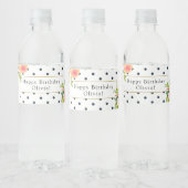 Zoet Peach Birthday Water Label Waterfles Etiket (Flessen)