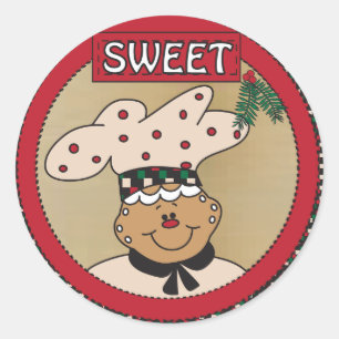 zoet peperkoek ronde sticker