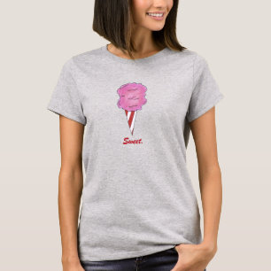 Zoet roze katoenhoudend Snoep Schorretje T-shirt
