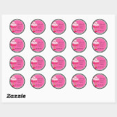 Zoet Roze Ronde Cupcake Bakkerij Stickers (Vel)