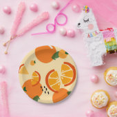 Zoet Sinaasappel fruit Papier Bord (Feest)