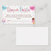 Zoet Snoep strooit Luier Raffle Baby shower Informatiekaartje (Voorkant / Achterkant)