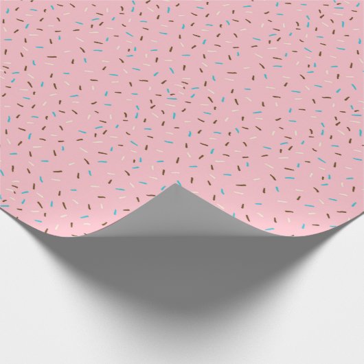 Zoet strooipapier inpakpapier (aardbeienroze) (Hoek)