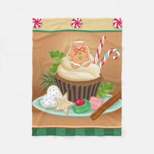 zoet voor kerstgebak fleece deken (Voorkant)