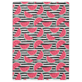 Zoet watermelon op Stripes Black & White Pattern Klembord (Achterkant)
