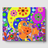 Zoet Zestien Kleurrijke Retro Bloemen Gastenboek (Achterkant)