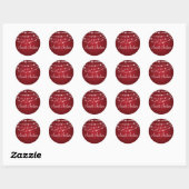 Zoet Zestien Sparkling Chain Rood Ronde Sticker (Vel)