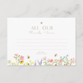 Zoet zo modern kan zijn minimaal dank u informatiekaartje (Voorkant)