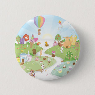 Zoet zomers paradijs! ronde button 5,7 cm