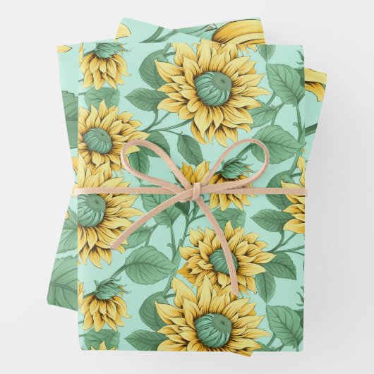 Zoet Zonnig Zonnebloem Wrapping Papier Inpakpapier Vel (In situ)