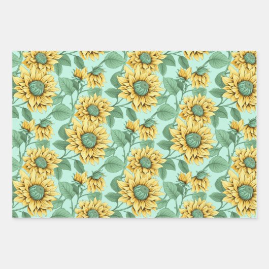 Zoet Zonnig Zonnebloem Wrapping Papier Inpakpapier Vel (Voorkant)