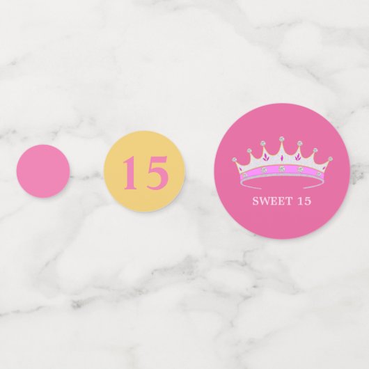 Zoete 15e, 16e verjaardag op Roos Gold Confetti (Achterkanten)