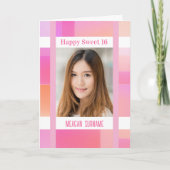 Zoete 16 aangepaste foto kaart (Voorkant)