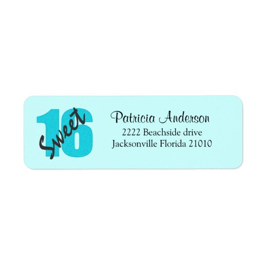 Zoete 16 Adresetiketten Etiket (Voorkant)