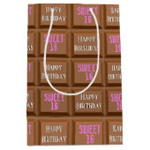 Zoete 16 Birthday Chocolate Snoep Bar Medium Cadeauzakje (Voorkant)