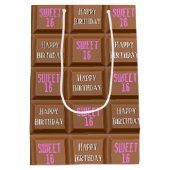 Zoete 16 Birthday Chocolate Snoep Bar Medium Cadeauzakje (Achterkant)