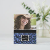 Zoete 16 Birthday Party Invitations {Zebra Print} Kaart (Staand voorkant)