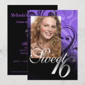 Zoete 16 Birthday Party Kaart (Voorkant / Achterkant)