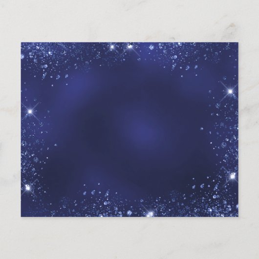 Zoete 16 blauwe zilverjurk, uitnodiging voor het b (Achterkant)