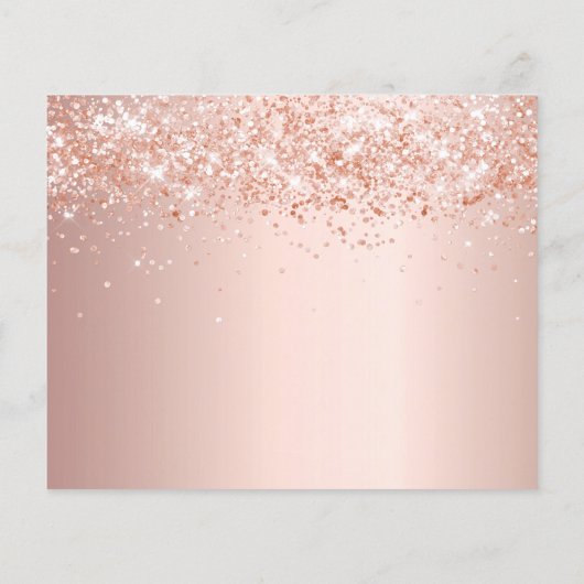 Zoete 16 blush roos glitter budget Opslaan Datum Flyer (Achterkant)
