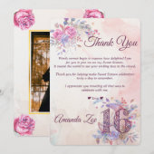 Zoete 16 Dankkaart Kaart (Voorkant / Achterkant)