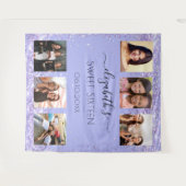 Zoete 16 feest lavendel foto collage wandkleed (Voorkant (horizontaal))
