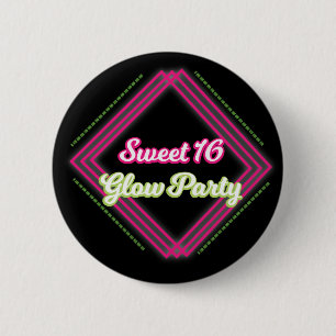 Zoete 16 Glans Feest Favor Knop Spelden Ronde Button 5,7 Cm
