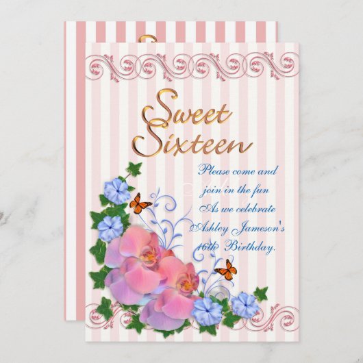 zoete 16-inktvisachtigen en -strepen kaart (Voorkant / Achterkant)